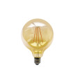 LAMPARA GLOBO CRISTAL GOLD FILAMENTO LED G125 REGULABLE E27 7W 2200K 360º 230V