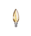 LAMPARA VELA CRISTAL GOLD FILAMENTO LED REGULABLE E14 4W 2200K 360º 230V