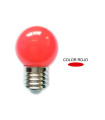 LAMPARA ESFERICA LED ROJA IP44 ESPECIAL GUIRNALDA E27 0,5W 270º 230V