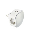 CLAVIJA TRIPLE SCHUKO CON TT + 2 USB