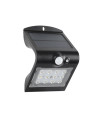 APLIQUE LED EXTERIOR SOLAR CON SENSOR DE PRESENCIA Y CREPUSCULAR IP65 1,5W 4000K 120º SOLAR NEGRO