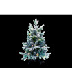 ARBOL DE NAVIDAD DECORACION PIÑAS BOLITAS ROJAS Y NIEVE 45 LEDS 1,02W 2700K 3x1,5V IP20 alto 90cm ancho 64cm baterias 3xAAA incl