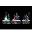 EXPOSITOR 9 PCS FIGURAS NAVIDAD LED CON BATERIAS 2XAAA  9x9x13cm 0,09W 2700K 3V IP20