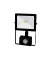 PROYECTOR LED EXTRAPLANO IP65 CON SENSOR DE PRESENCIA Y CREPUSCULAR 30W 6500K 120º 230V NEGRO