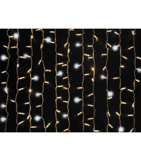 CORTINA LED BLANCO CALIDO CON EFECTO FLASH PARA EXTERIOR IP65 45W 400leds   2x2METROS  conectables hasta 10 uds posición fija: s