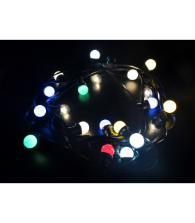 GUIRNALDA EXTERIOR CABLE GOMA 100 PORTALAMPARAS E27 230V MAX.1500W 50 METROS IP44 BOMBILLAS NO INCLUIDAS (conectables entre sí, 