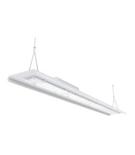 PANTALLA COLGANTE INDUSTRIAL REGULABLE DALI 1250MM IP50 PF mayor que 0,9 150W 5000K 90º 100-240V driver meanwell chip philips