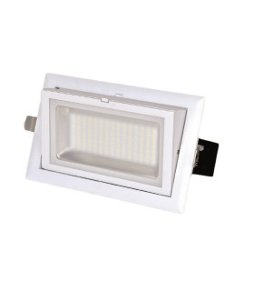 DOWNLIGHT LED EMPOTRABLE PROFESIONAL RECTANGULAR PF mayor que 0,9 CORTE 227x130MM 28W 3000K 60º 230V
