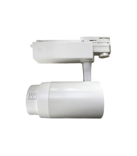 FOCO CARRIL LED 4 VIAS ANGULO AJUSTABLE PF mayor que 0,9 30W 3000K 15 A 60º 230V BLANCO
