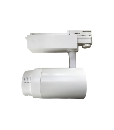 FOCO CARRIL LED 4 VIAS ANGULO AJUSTABLE PF mayor que 0,9 30W 3000K 15 A 60º 230V BLANCO