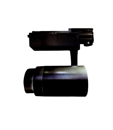 FOCO CARRIL LED 4 VIAS ANGULO AJUSTABLE PF mayor que 0,9 30W 3000K 15 A 60º 230V NEGRO