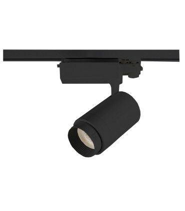 FOCO CARRIL LED 4 VIAS ANGULO AJUSTABLE PF mayor que 0,9 30W 4000K 15º A 60º 230V NEGRO