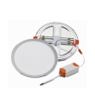 DOWNLIGHT REGULABLE  EMPOTRABLE ø175MM 15W 3000K PLATA CORTE AJUSTABLE