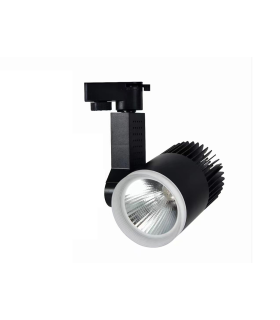 FOCO CARRIL LED 4 VIAS PF mayor que 0,9 7W 4000K  230V NEGRO
