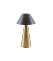 LAMPARA DE MESA TIPO SETA 1XE27 NEGRA + DORADA
