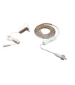 TIRA LED DOMESTICA IP44 BLISTER 9,6W 3000K  12V 2MTx8MM 60LED/MT LED35x28 con transformador+ interruptor