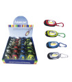 EXPOSITOR 24 PCS LINTERNA DE LED CON IMAN Y MOSQUETON 3 POSICIONES