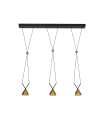 LAMPARA DE TECHO 900*90*1500 NEGRO+DORADO 9W 3000K