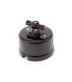 INTERRUPTOR- CONMUTADOR SUPERFICIE PORCELANA NEGRO 10A 250V