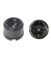 BASE SUPERFICIE PORCELANA NEGRO 10A 250V