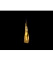 PIRAMIDE 16 LED EFECTO NIEVE MARCO PLATA 45x12x12cm BLANCO CALIDO 4,8W 24V IP20 3m cable incluido