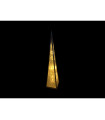 PIRAMIDE 16 LED EFECTO NIEVE MARCO PLATA 60x13x13cm BLANCO CALIDO 4,8W 24V IP20 3m cable incluido