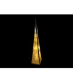 PIRAMIDE 24 LED EFECTO NIEVE MARCO PLATA 90x16x16cm BLANCO CALIDO 4,8W 24V IP20 3m cable incluido