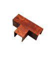 CONECTOR EN T PARA CANALETA 18X13MM MARRON OSCURO