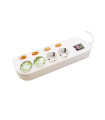 BASE MULTIPLE 4 TOMAS CON INTERRUPTOR INDIVIDUAL