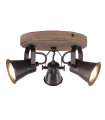 LAMPARA DE TECHO 3 FOCOS GU10  SERIE PORCELANA NEGRO