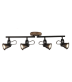 LAMPARA DE TECHO 4 FOCOS GU10  SERIE PORCELANA NEGRO