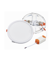 DOWNLIGHT REGULABLE  EMPOTRABLE ø230MM 20W 6500K BLANCO CORTE AJUSTABLE