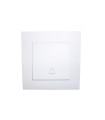 PULSADOR CON GRABADO CAMPANA BLANCO