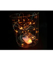 HILO LUMINOSO 2 METROS 20LEDS BLANCO CALIDO CON BATERIAS 2XCR2032 FUNCION FLASH CON MANDO CABLE COBRE 1,2W 6V IP20