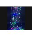 CASCADA 20 HILOS LUMINOSOS DE 20 LEDS CAMBIO DE COLOR NYLON CABLE PLATA uso exterior 1,2W 6V 2metros IP44