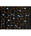 CORTINA LED AMARILLA  PARA EXTERIOR CON EFECTO FLASH IP65 45W 400leds   2x2METROS  conectables hasta 10 uds posición fija: sí