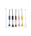 KIT CORDON SEDA TRENZADO 2 mts 2 X 0.75 MM. + CLAVIJA + INTERRUPTOR VERDE