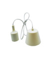 PORTALAMPARAS+CABLE FLORON 1M E27 SILICONA MARFIL
