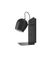 APLIQUE PARED SERIE GORBEA CON USB 1XE27 NEGRO