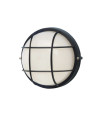 APLIQUE PLASTICO REDONDO 60W. NEGR