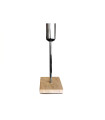 LAMPARA MESA BASE MARMOL CON PORTALAMPARAS E27 PLATA