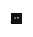 TOMA 2 RJ45 CAT 6 NEGRO EMPOTRAR SERIE SELENE