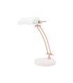 LAMPARA DE MESA TIPO BANQUERO E27 BLANCO