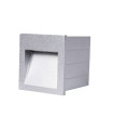 APLIQUE PARED LED IP54 3W 3000K  230V PLATA