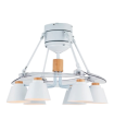 VENTILADOR DE TECHO ASPAS PLEGLABLES 65W AC 6XE27 BLANCO