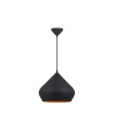 LAMPARA COLGANTE E27 NEGRO+ORO