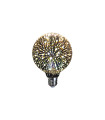 LAMPARA DECORATIVA 3D FILAMENTO LED GLOBO EFECTO FUEGOS ARTIFICIALES E27 4W 320º 230V