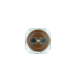 BASE EMPOTRAR PORCELANA  RJ45+RJ11 SIN MARCO MARRON
