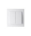 DOBLE CONMUTADOR BLANCO EMPOTRAR SERIE 8000