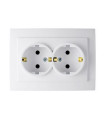 BASE DOBLE  TT LATERAL EMPOTRAR BLANCO SERIE 8000